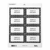 Étiquette de l'école Alphabet (Feuille entière)