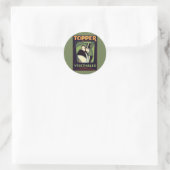 Étiquette de légume vintage Topper, Romance Art Dé (Sac)