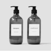 Étiquette de l'ensemble de toilette de shampooing 