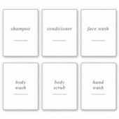 Étiquette de l'ensemble de toilette de shampooing  (Devant)