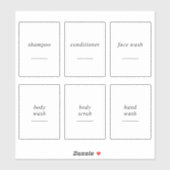 Étiquette de l'ensemble de toilette de shampooing  (Feuille)