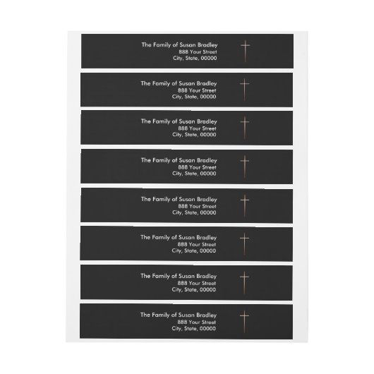 Étiquette de l'enterrement chrétien de Copper Cros (Feuille)