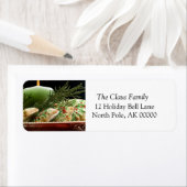 Étiquette de l'enveloppe de la carte Joyeux Fêtes (En situation)