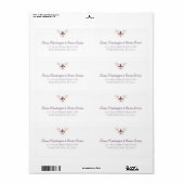 Étiquette de l'enveloppe de réponse Fleur de Lis (Feuille entière)