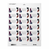 Étiquette de l'enveloppe RSVP de mariage de la mar (Feuille entière)