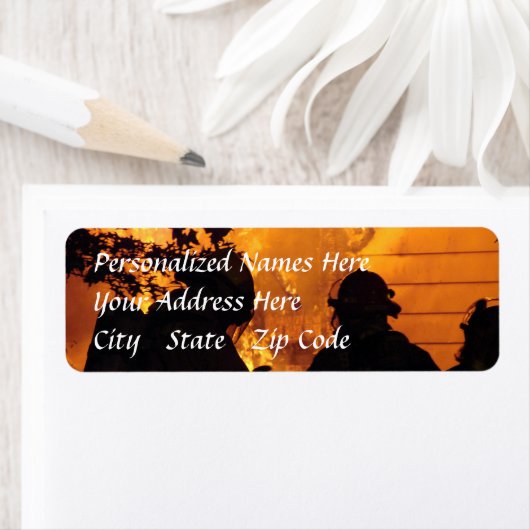 Étiquette de l'équipe de pompiers (En situation)