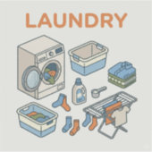 Étiquette de lessive à organisation visuelle neuro (Devant)