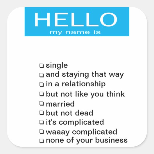 Étiquette de l'étiquette de statut de relation (Devant)