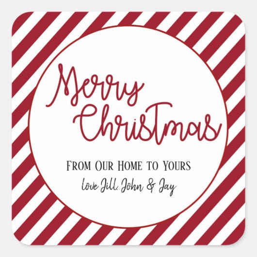 Étiquette de l'étiquette Peppermint Stripe To and (Devant)