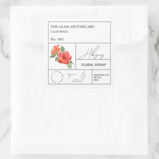 Étiquette de l'hibiscus d'Apothecaire (Sac)