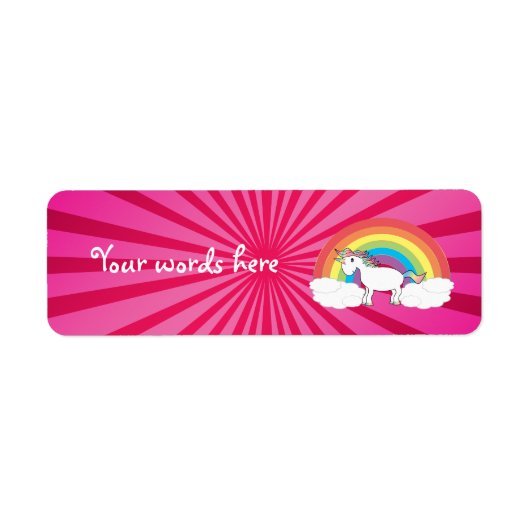 Étiquette de licorne arc-en-ciel mou (Devant)
