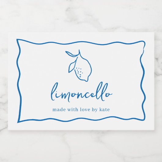 Étiquette de Limoncello écrite à la main Dolce Vit (Étiquettes simples)