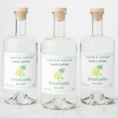 étiquette de limoncello fait maison avec amour (Bouteilles)