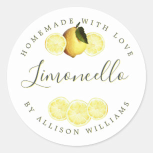 Étiquette de Limoncello fait maison sur mesure
