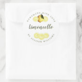 Étiquette de Limoncello fait maison sur mesure (Sac)