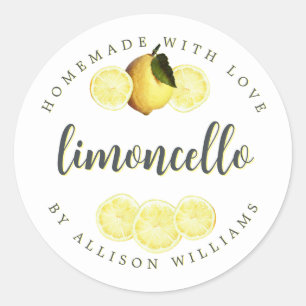 Étiquette de Limoncello fait maison sur mesure