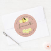 Étiquette de Limoncello fait maison sur mesure ros (Enveloppe)