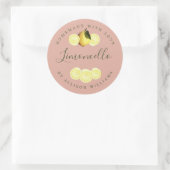 Étiquette de Limoncello fait maison sur mesure ros (Sac)