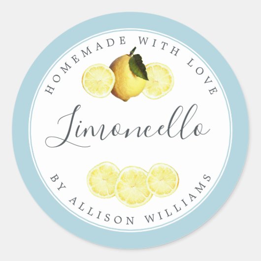 Étiquette de Limoncello sur mesure (Devant)
