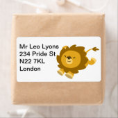 Étiquette de Lion Carton Ecstatique (En situation)