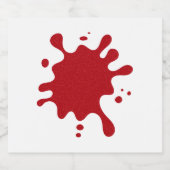 Étiquette de liqueur à éclaboussure d'encre rouge (Étiquettes simples)