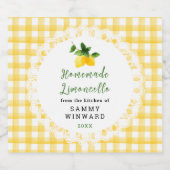 Étiquette de liqueur Limoncello maison (Étiquettes simples)