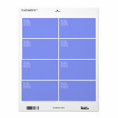 Étiquette de livraison Bleu Bébé (Feuille entière)
