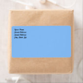 Étiquette de livraison Bleu Bébé (En situation)