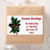 Étiquette de livraison de Noël personnalisable sai (En situation)