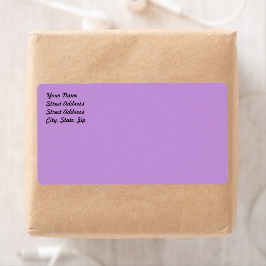 Étiquette de livraison Light Pastel Lavender (En situation)