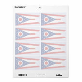 Étiquette de livraison Ohio Faint Flag (Feuille entière)