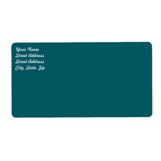 Étiquette de livraison Turquoise foncé (Devant)