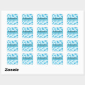 Étiquette de livre à motif léopard bleu (Feuille)