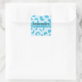 Étiquette de livre à motif léopard bleu (Sac)