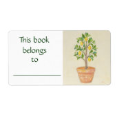 Étiquette de livre citron (Devant)