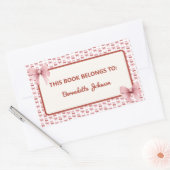 Étiquette de livre Coquette Rose pour la rentrée s (Enveloppe)