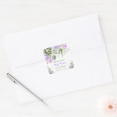 Étiquette de livre de baby shower floral vert saug (Enveloppe)