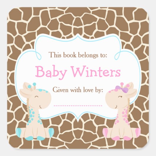 Étiquette de livre de douche pour garçon et fille (Devant)