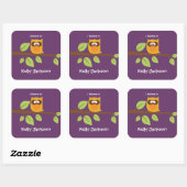 Étiquette de livre de hibou / étiquette cadeau (Feuille)