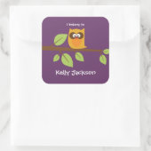 Étiquette de livre de hibou / étiquette cadeau (Sac)