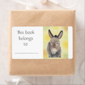 Étiquette de livre Donkey (En situation)