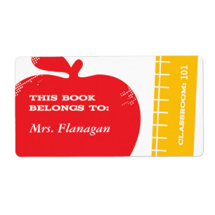 Étiquette de livre enseignant