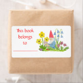 Étiquette de livre Flower Gnome (En situation)