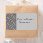 Étiquette de livre personnalisé en aluminium embou (En situation)