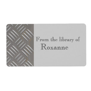 Étiquette de livre personnalisé en aluminium embou