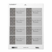 Étiquette de livre personnalisé en aluminium embou (Feuille entière)