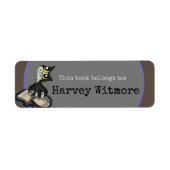 Étiquette de livre personnalisé pour chat d'étude (Devant)