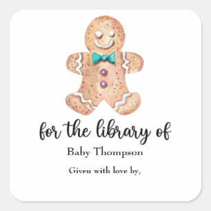 Étiquette de livre pour baby shower - biscuits de