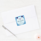 Étiquette de livre pour Baby Shower - Ours Bleu (Enveloppe)