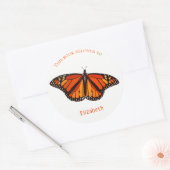 étiquette de livre pour enfant w Monarch Butterfly (Enveloppe)